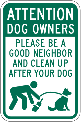 Pick up after your dog.